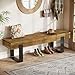 TRIBEWOOD Solid Wooden Entryway Bench, 63
