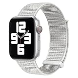 STARGOGO Velcro Sport Loop Bands Compatible with Apple Watch Sport Band 40mm 38mm 44mm 42mm iWatch Series 6 SE 5 4 3 2 1 Strap, Nylon Sport Elastic Braided Wristband for Women Men