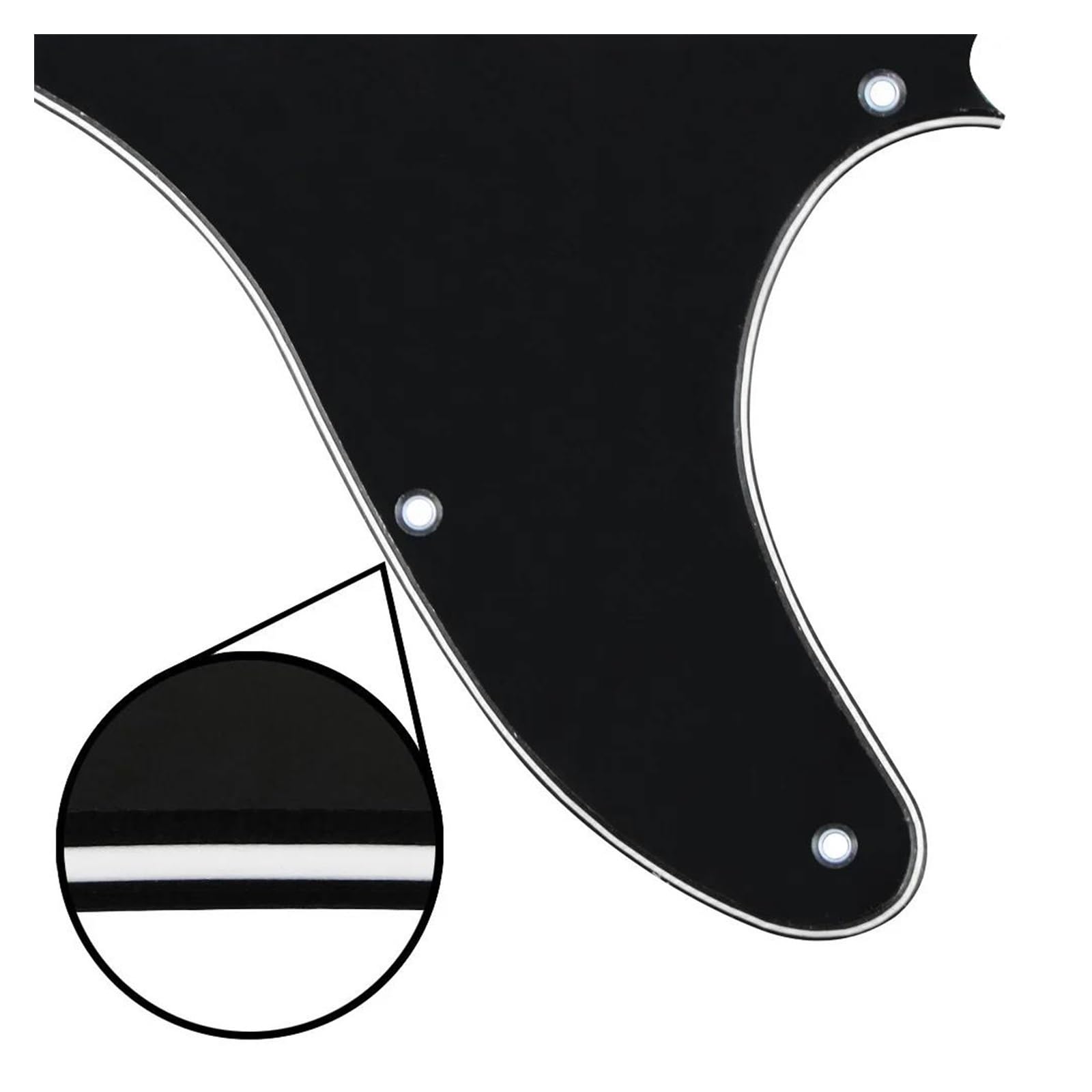 maskownica do gitary 1PC Guitar Pickguard Humbucker Pick Płytka ochronna przed zarysowaniami i śruba(Black Cream)