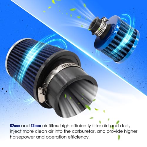 Image of Upgraded Mini Bike Air Filter Adapter Kit for Predator 212cc Coleman CT200U CT200U-EX BT200X KT196 224cc 196cc 6.5hp Honda GX160 GX200 Engine Go Kart Performance Parts