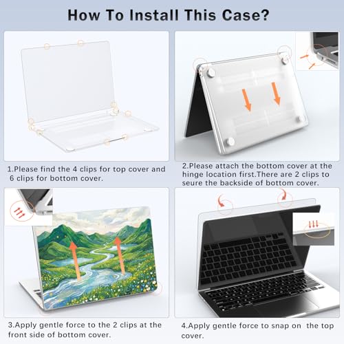 Funda MacBook Pro 14 flores alegra tu escritorio y protege tu ordenador M3 M4 A2992 7