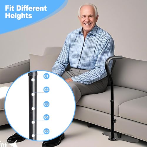 Stand Assist Aid for Elderly, Chair Couch Lift Devices for Seniors Adults, Standing Assistive Aids with Safety Handle & Cup Holder for Disabled, Handicap with Limited Mobility, Hold Up to 350LBS - Image 4