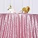 Poise3EHome 50-Inch Round Fuchsia Pink Sequin Tablecloth for Party Cake Dessert Table Exhibition Events