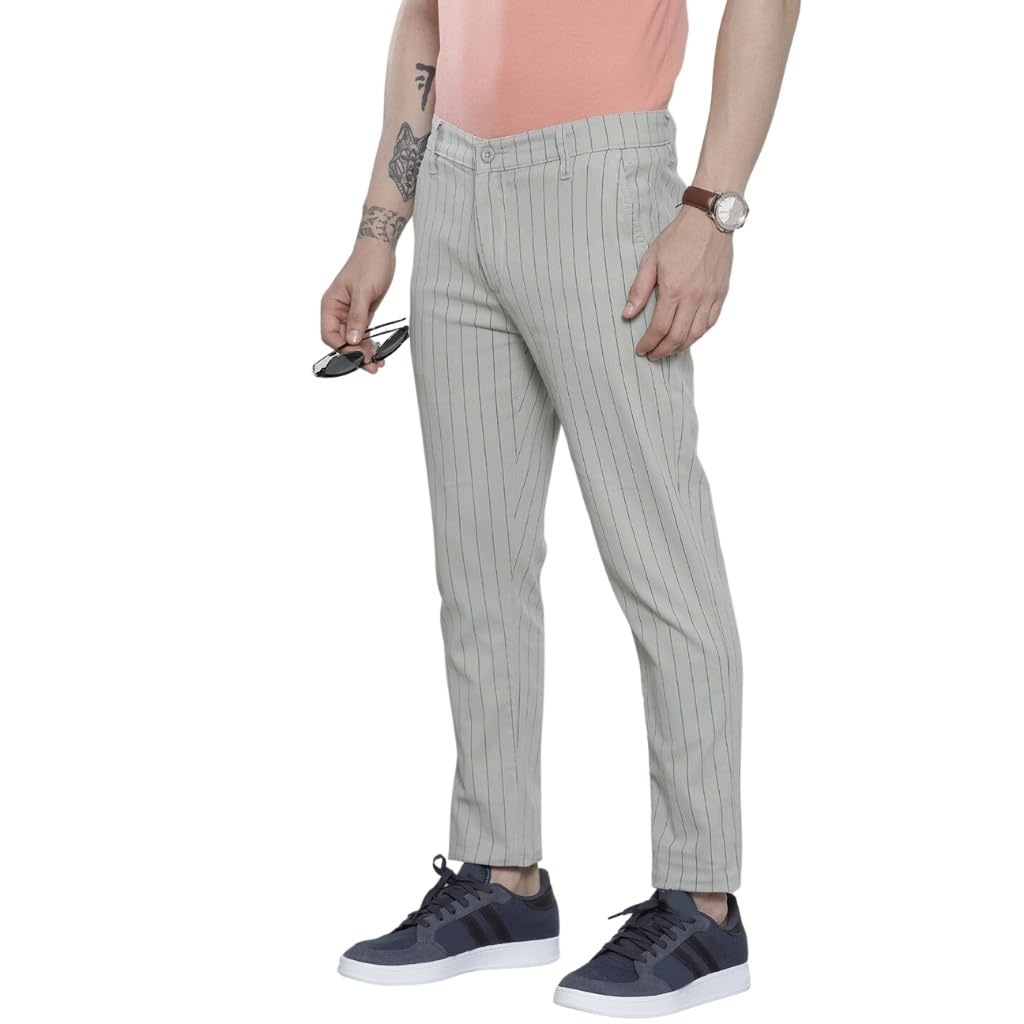 the indian garage co Men's Mid Rise Slim Fit Chinos-picture-22
