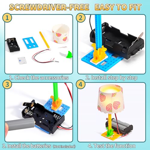 Bulk STEM Kits, 8 Set Electric Light Circuit Science Kits for Kids Age 8-12 - Image 5