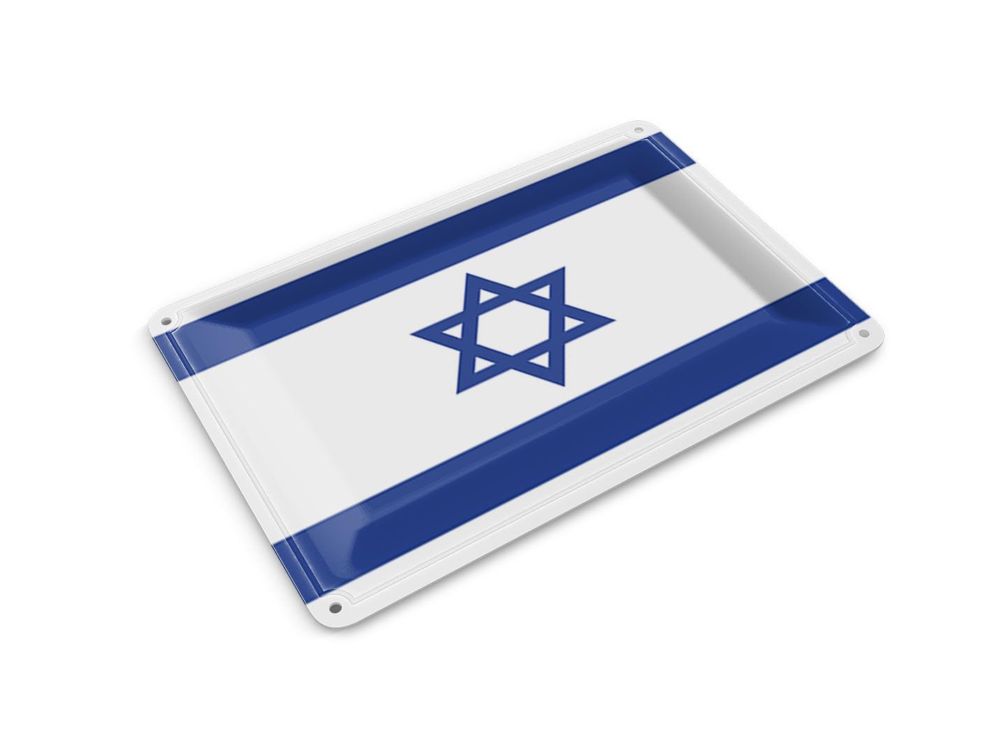 Femer Tin Postcard Flag of Israel 14 x 10 cm Flag of Israel Decorative Sign