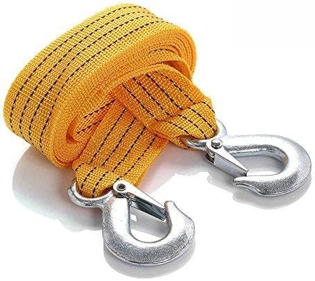 Car Towing Rope 4 Tonnes heavy duty strong towing car pull rope belt 4000kg tow belt strap with metal hook 3.8m