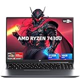 KAIGERR Light Gaming Laptop, ΑΜD Ryzen 5 7430U (Up to 4.3GHz), 16GB RAM 512GB NVMe SSD, 15.6in IPS Laptop Computer WiFi 6 Bluetooth 5.2, Numeric Keypad, Home Laptops Office Laptops, HDMI Type-C