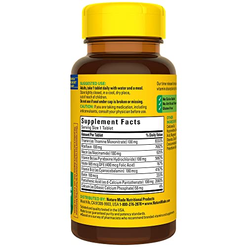Nature Made B001G7QTU6 Time Release Vitamin B-100 High Potency B Complex, Dietary Supplement thumb #8