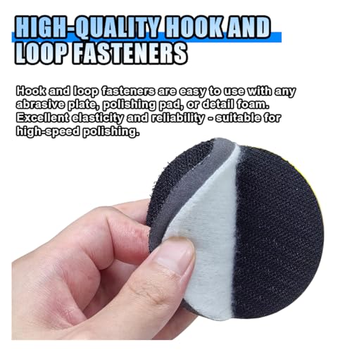 Image of 2PCS 3 inch Hook and Loop Sanding Pad Polishing Tool Kit - Includes Soft Foam Layer Buffering Pad & 1 /4 inch Shank Adapter Drill Attachment, Sanding Disc Replacement Accessory for Die Grinder Rotary Tool
