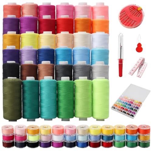 Fil à coudre Kiswleon 36 couleurs pour réparer vêtements et ourlets facilement