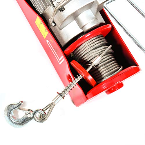 Electric for M-ini Hoist, TUPARTS 2000LBS Overhead Winch Crane Powered Wire Hoist w/Remote Control for Garage Auto Shop (1600W) - Thumbnail 7