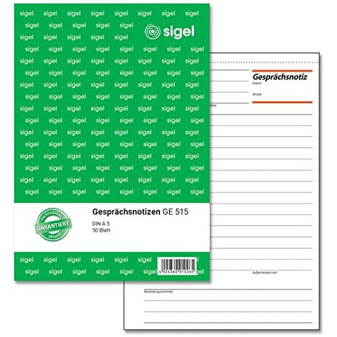 Bloc-notes de conversation Sigel GE515 Cover