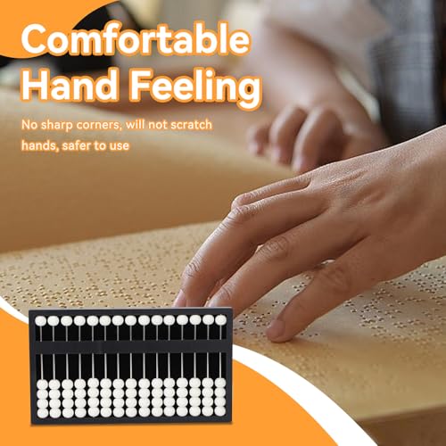 Blinder Abakus, 15-stelliger professioneller tragbarer chinesischer Abakus-Rechner Lernwerkzeuge Schulbedarf für blinde Erwachsene Kinder