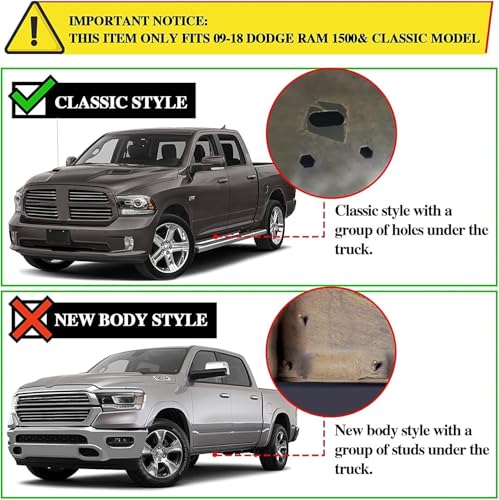 Estribos laterales acero inoxidable 6.5 in para Dodge Ram miniatura 4
