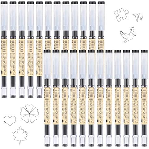 AUXSOUL 24 Pcs Black Gel Ink Pens Cover