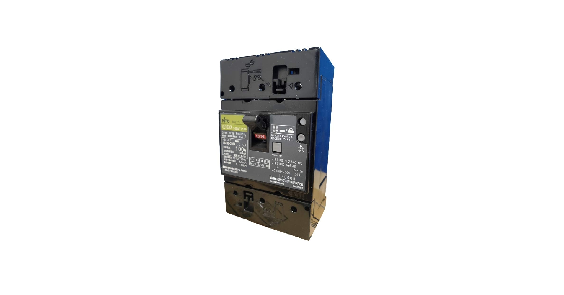日東　3P100A漏電ブレーカー　GE103CA 3P100AF100 日東工業 GE103CA 3P100A F100 漏電ブレーカ・協約形 : ピカ電