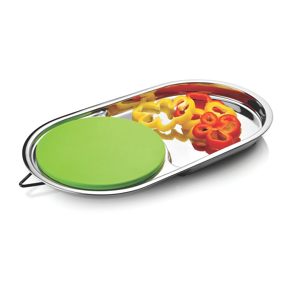 JVL Capsule Shaped Stainless Steel Chopping Board with Storage (B075FVP5S2) Amazon Price History, Amazon Price Tracker