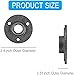 Niubid 20 Pack 1/2 inches Malleable Cast Iron Pipe Flange, Industrial Pipe Flanges for Threaded Black Pipes and Fittings, DIY Steampunk Industrial Vintage Style.