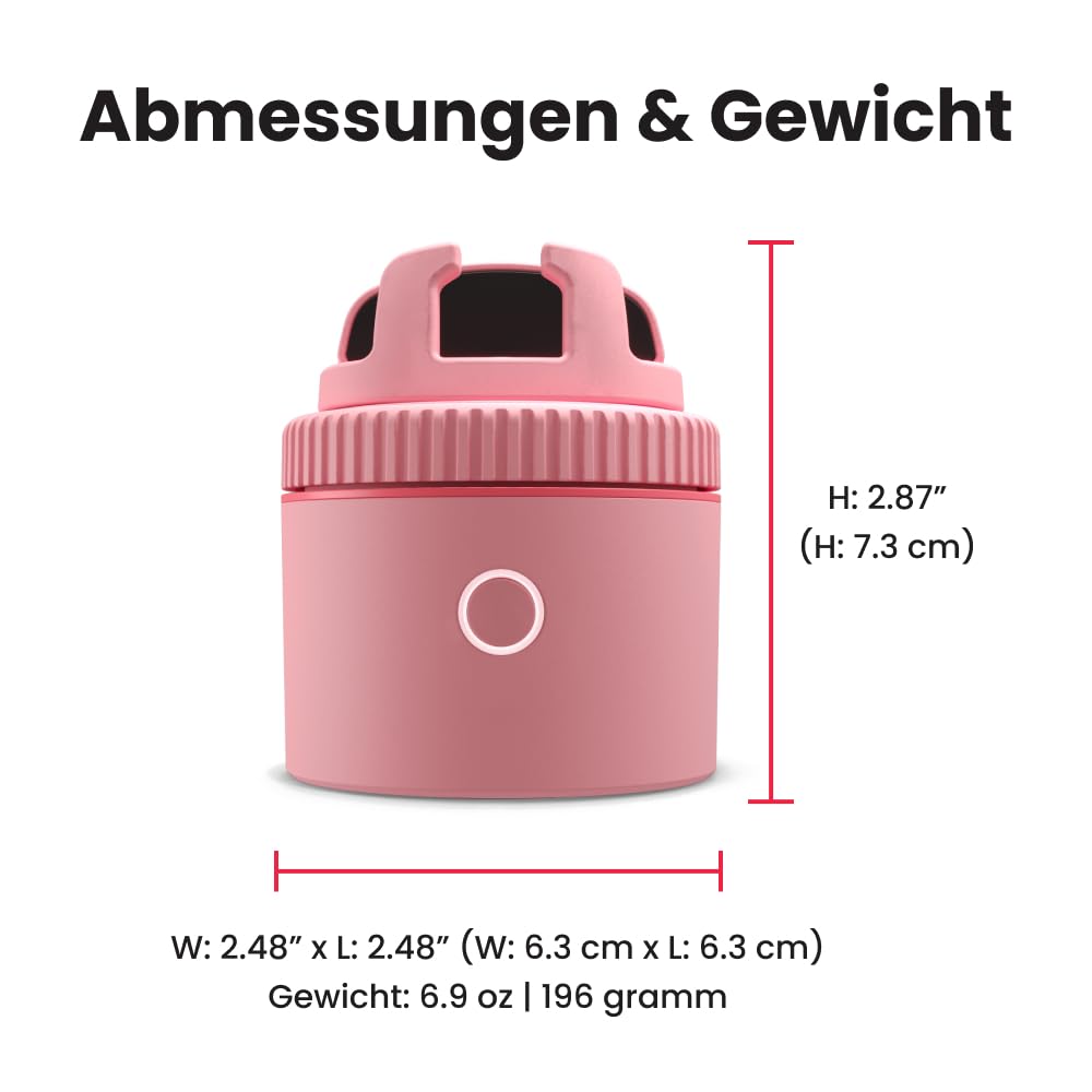Pivo Equestrian Pod Automatische Pferde-, Gesichts- und Körperverfolgung, KI-gesteuerter 360° Handyhalterung, Pferde zum Reiter, Auto-Zoom, freihändige Foto- und Videoaufnahme Standalone (Pink)