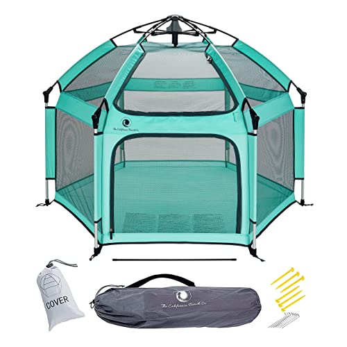 Image of POP 'N GO Baby Playpen - Indoor & Outdoor Playpen for Babies and Toddlers - Baby Beach Tent, Foldable, Portable W/Canopy & Travel Bag - Pop Up Pack and Play Yard