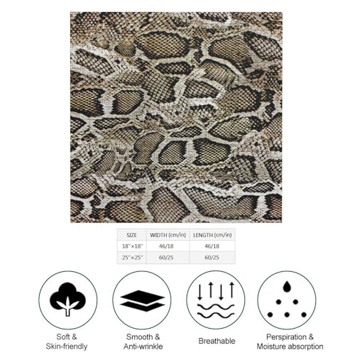 Snake Skin Texture Square Scarf Headscarf Neck Scarf Printed Women's Headscarf2