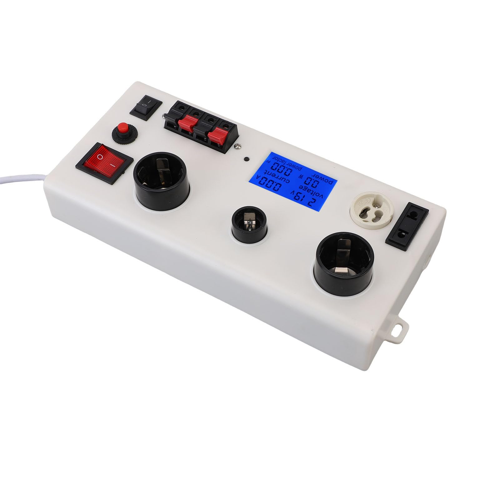 Tester di Potenza della Lampadina a LED Tester di Potenza di Tensione di Corrente Multifunzionale PF con E27 E14 GU10 Spina a 2 Poli per Test del Pannello Chip LED del Driver (Spina UE