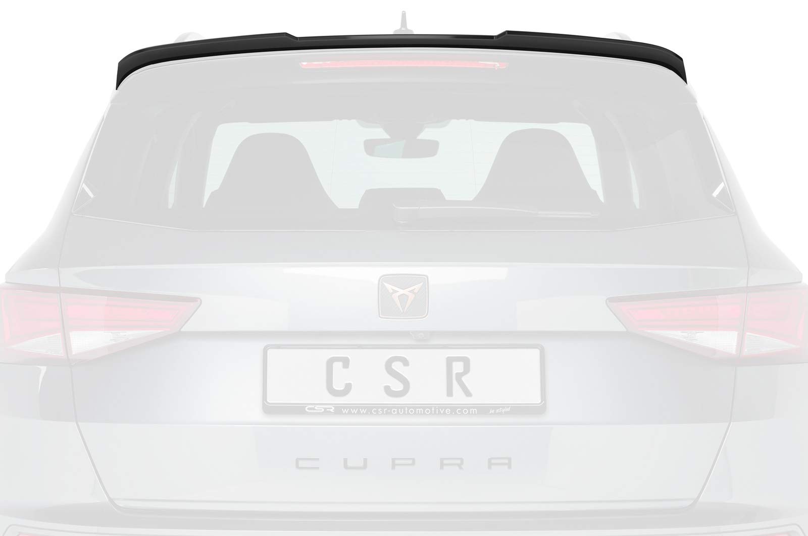 CSR-Automotive Heckflügel schwarz glänzend Hochglanz schwarz ABS Kompatibel mit Cupra Ateca HF669-G