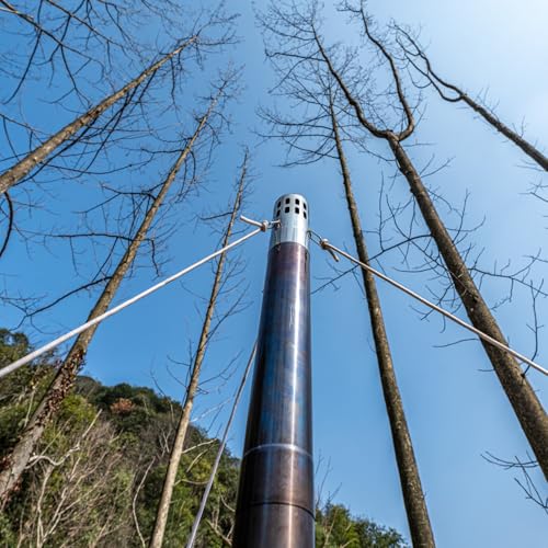 Tapa de chimenea para estufa de camping TAISOCA con parachispas y protector de brasas 7