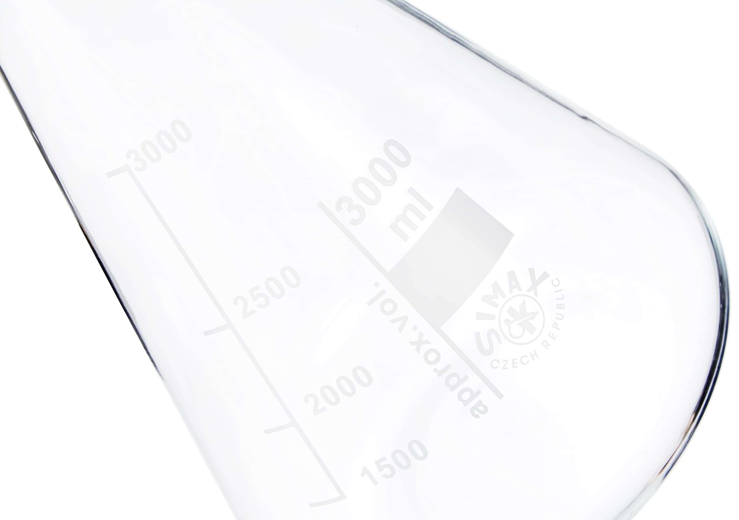 neoLab E-1081 Erlenmeyer-Kolben Enghals, 3000 mL