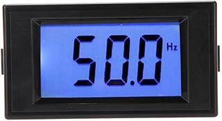 jojomis LCD Digital Frequency Panel Meter Gauge, 10-199.9Hz 80V-300V AC Blue