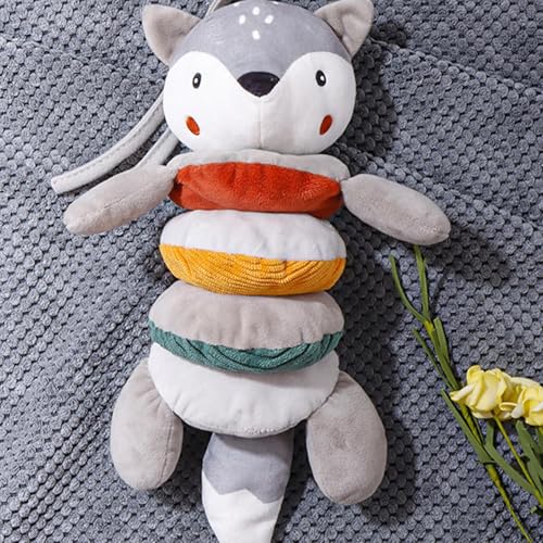 Générique Fox Shape Stroller Toy, Cartoon Stroller Activity, 11.02x4.72 inches Adorable Colorful Kids Hand Bell Puppet, Crib Accessory, Perfect for Babies Home and Travel Entertainment – Image 4