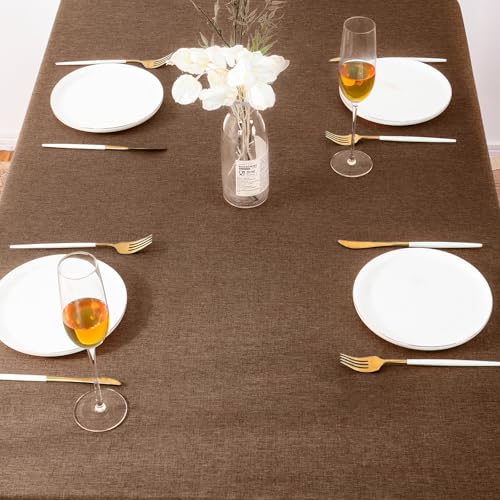 Image of AUSSPVOCT Textured Table Cloth Rectangle 60x84 Inch for Home Kitchen Decor