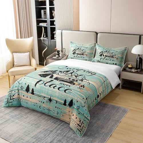 Housse de couette 140x200 coton supérieure parure lit bleu sarcelle - 4