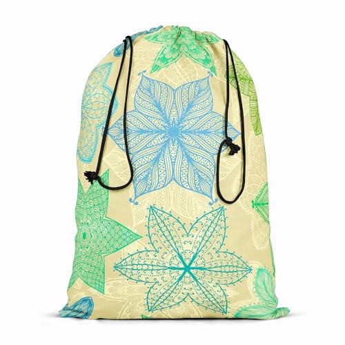 Image of ArtzFolio Vintage Ornate Flowers | Reusable Sack Bag | Bag for Gym, Storage, Vegetable & Travel