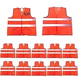 CIMC,Reflective High Visibility Safety Vests with Pockets,10 pack, Hi Vis Construction Vest, Working...