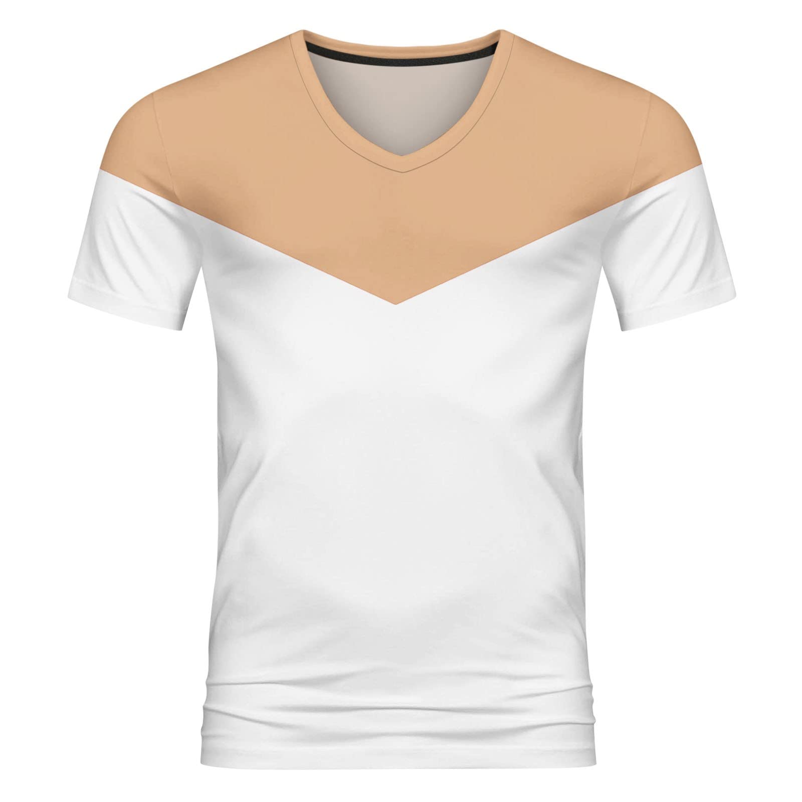 Męski T-shirt 3D, zabawny nadruk, koszulka z krótkim rękawem, sportowa, oddychająca koszulka sportowa, casual, bluzka, okrągły dekolt, dla mężczyzn, prezent, khaki, XXL