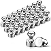WQOE Aimant, 24PCS Magnet Métalliques Aimant Puissant 12x16mm - Aimants en Acier Inoxydable Aimants Frigo pour Tableau D'affichage, Réfrigérateur etc. - avec Boîte de Rangement