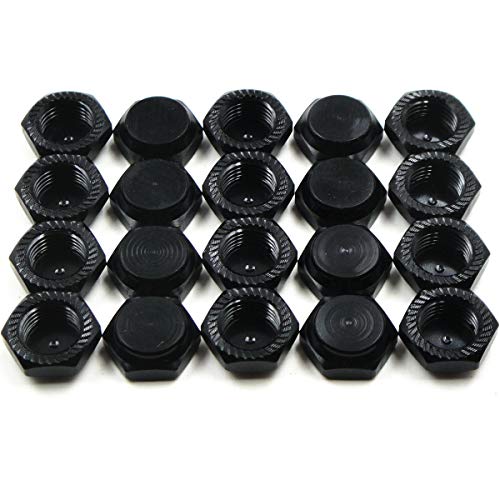 20pc 1/8 17mm Wheel Nuts P1.25mm for Hobao HSP HPI Jammin OFNA VP-PRO FS 1/8 Car Black