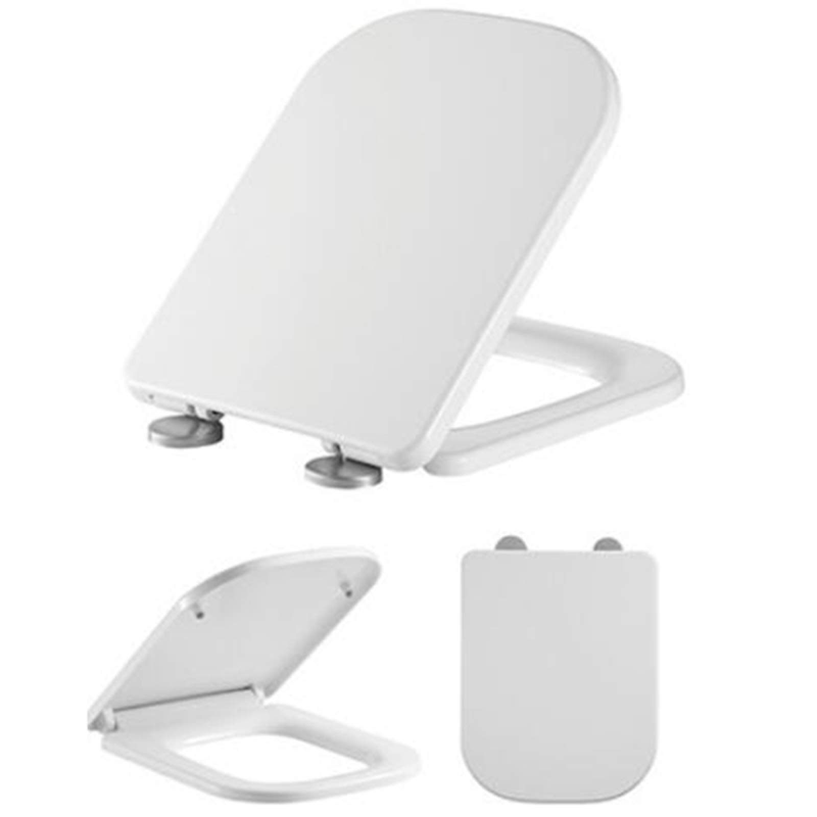 Abattant WC carré amovible anti-claquement pour en finir avec le nettoyage difficile