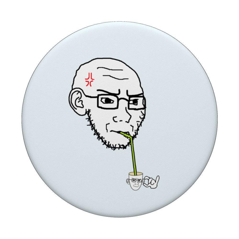 Amazon.com: Soyjak Soy Wojak Soyboy Funny Meme Cup Incomprehensible  PopSockets Standard PopGrip : Cell Phones & Accessories