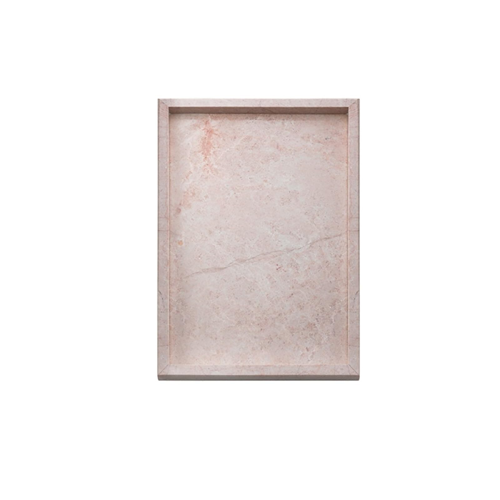 Bathroom Stone Tray Pink Natural Marble Storage Tray for Candles Perfume Jewelry Genuine Stone Vanity for Bathroom Counter Dresser Home Decor(30x20cm)