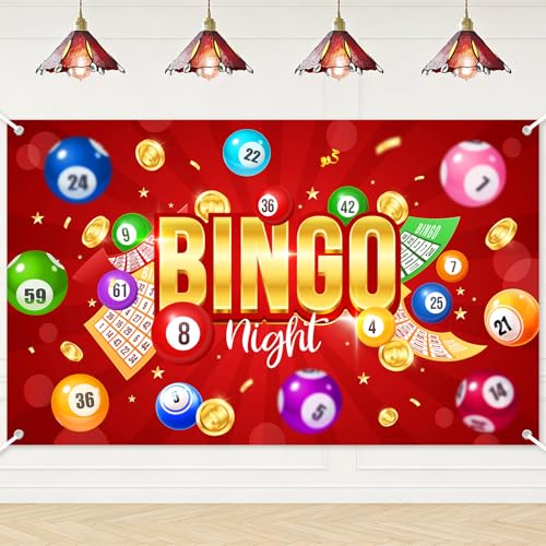 Avezano Bingo Backdrop Bingo Party Decorations Game Night Decorations