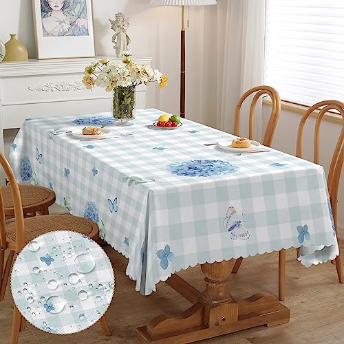 Tischdecke Rechteckig Florals Garten Tischdecken Gartentischdecke Fleckschutz Pflegeleicht Abwaschbar Schmutzabweisend für Küche, Esstisch, Couchtisch, Parteien, Abendessen 150x260cm