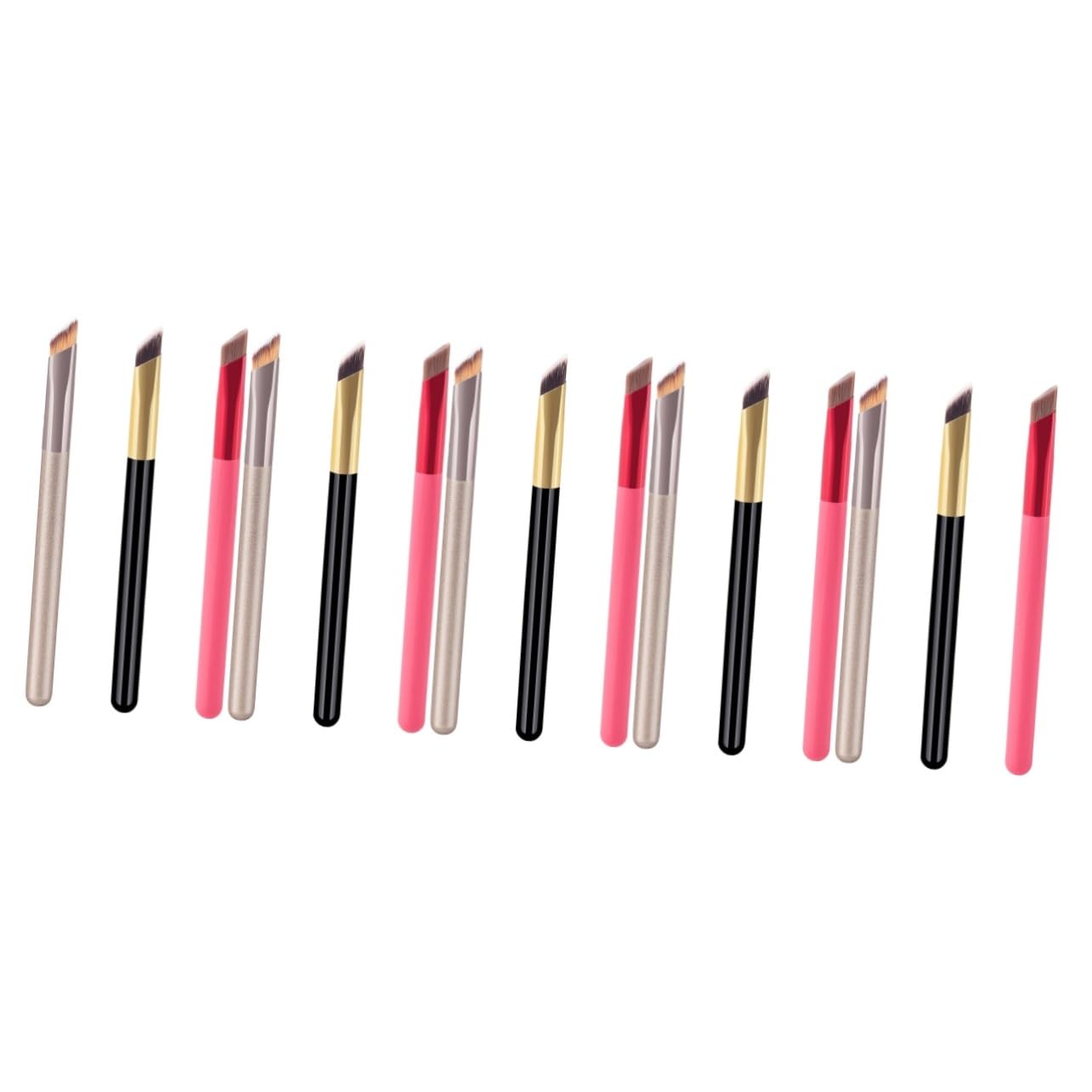 MAGICLULU Set Completo Di 5 Pennelli Per Il Trucco Pennelli Per Ombretto Pennelli Per Sfumare Pennelli Per Sopracciglia Da Viaggio 3 Pezzi*5