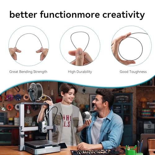 Image of Official Creality Hyper PETG-CF (Carbon Fiber) Filament 1.75mm, High Speed Hyper PETG-CF 30-300mm /s 3D Printer Filament, Dimensional Accuracy + /-0.02mm, 1KG Spool Black, Fit Most FDM 3D Printers