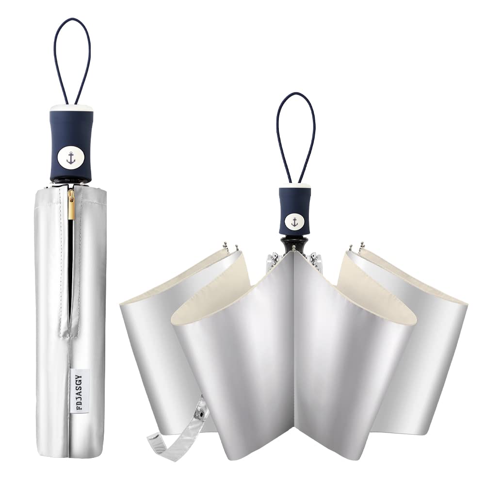 UV Sun Umbrella Compact Folding Travel Umbrella Auto Open Close Compact Folding Rain Umbrellas for Women Men Blocking UV 99.98%