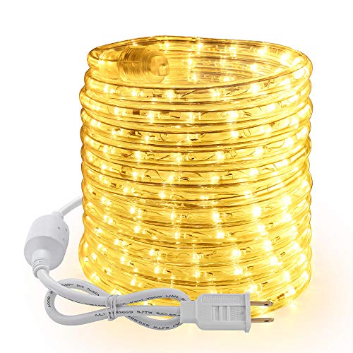 Brizled 18ft 216 LED Rope Lights, 120V UL Listed Plugin Rope Lights Connectable