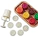 Louty Mid-Autumn Festival DIY Mooncake Mold,Cookie Press with 65g 6pcs stamps(Adjustable Thickness,Easy to Clean)