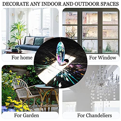 H&D Hyaline & Dora Rainbow Crystal Drop Prism Suncatcher Hanging Pendant Ornament Window Sun Catcher,120Mm #TOP4